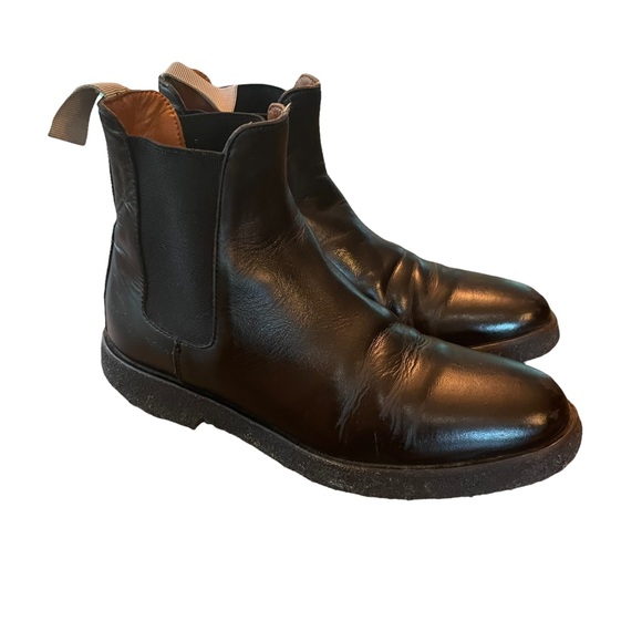 Common Projects Shoes - Common Projects Woman black leather chelsea boots with gum soles 34 4